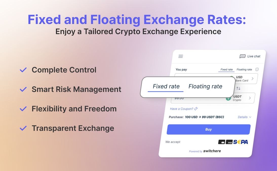 Switchere simplifies buying crypto with EUR and USD bank cards
